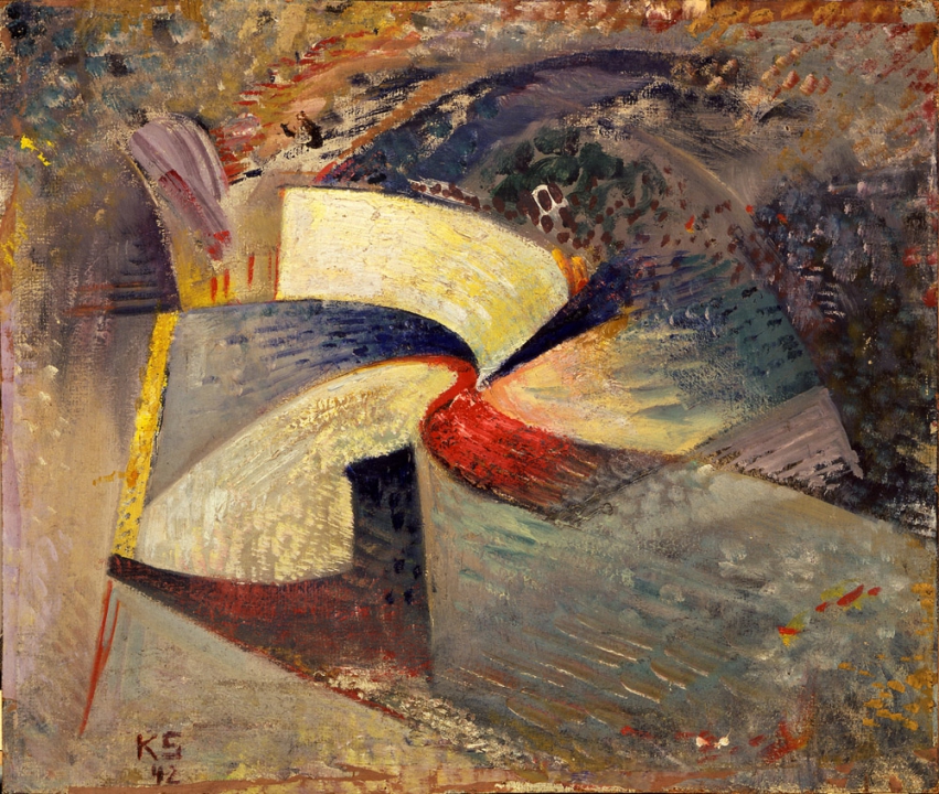 Kurt Schwitters, Komposition (Bild mit Wirbel), 1942