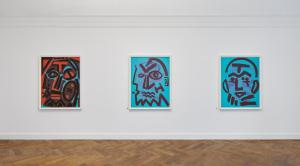 A.R. Penck "Self Portrait 1", 1989, A.R. Penck "Self Portrait 5", 1989, A.R. Penck "Self Portrait9", 1989. © VG Bild-Kunst, Bonn, 2025